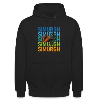Faravahar Zoroastrianism Simurgh Persia - Unisex Hoodie - black - Front - Alina (178cm) & Michal (187cm)