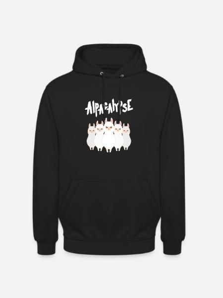 Alpacalypse Alpaca Llama Halloween - Unisex Hoodie - black