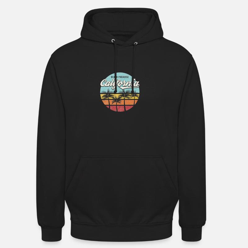 California Beach - Sweat-shirt à capuche unisexe - noir