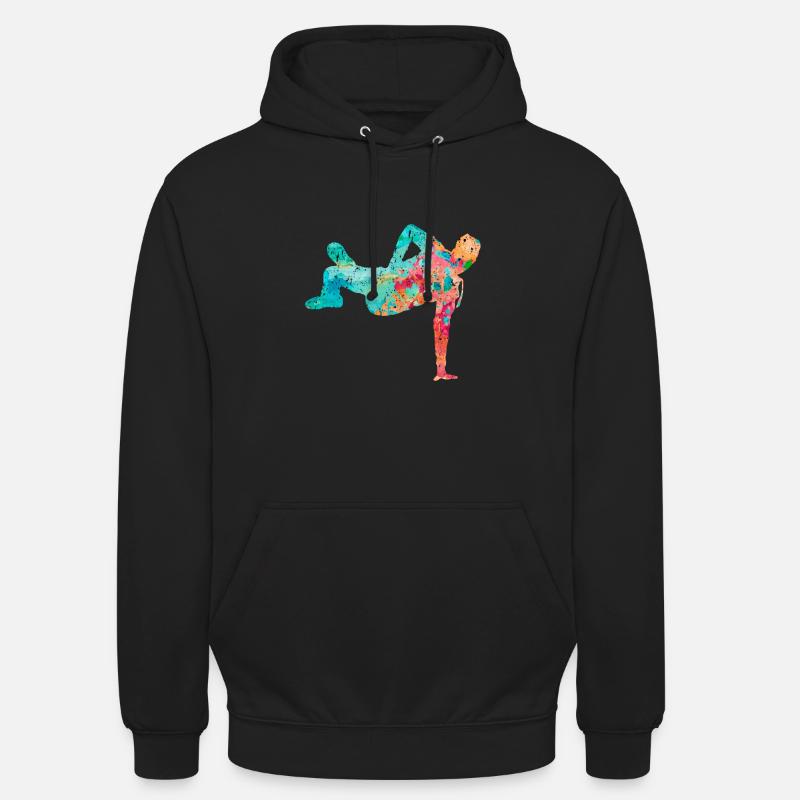 Breakdance Breakdancer PopArt - Sweat-shirt à capuche unisexe - noir