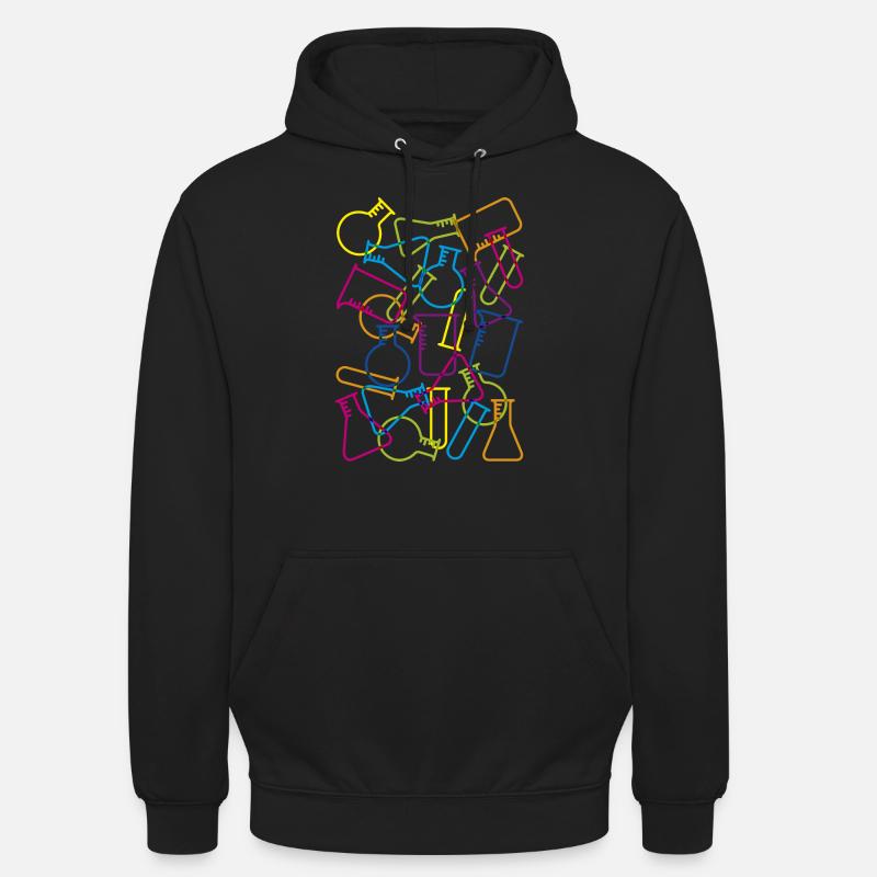 Große Laborglas - Unisex Hoodie - Schwarz