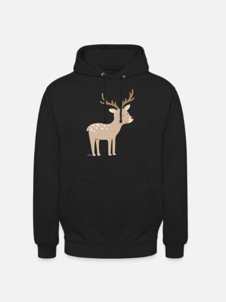 Hirsch - Unisex Hoodie - Schwarz
