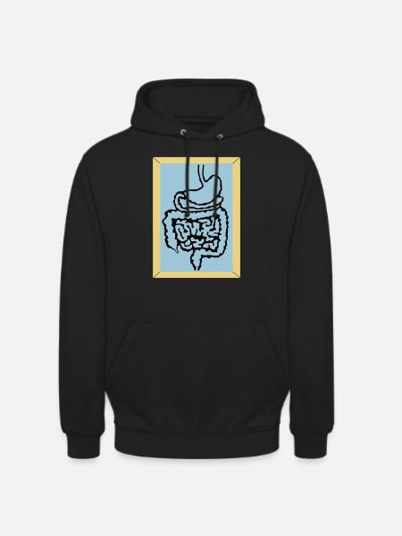 medical intestine 2 d1 - Unisex Hoodie - black