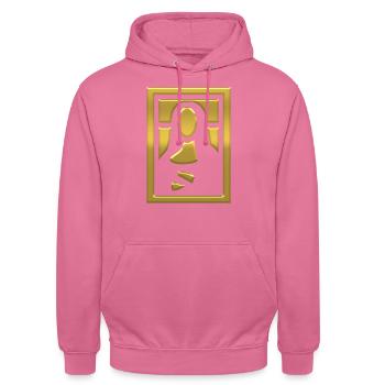 jeu de mona lisa - Sweat-shirt à capuche unisexe - rose - Devant - Alina (178cm) & Michal (187cm)