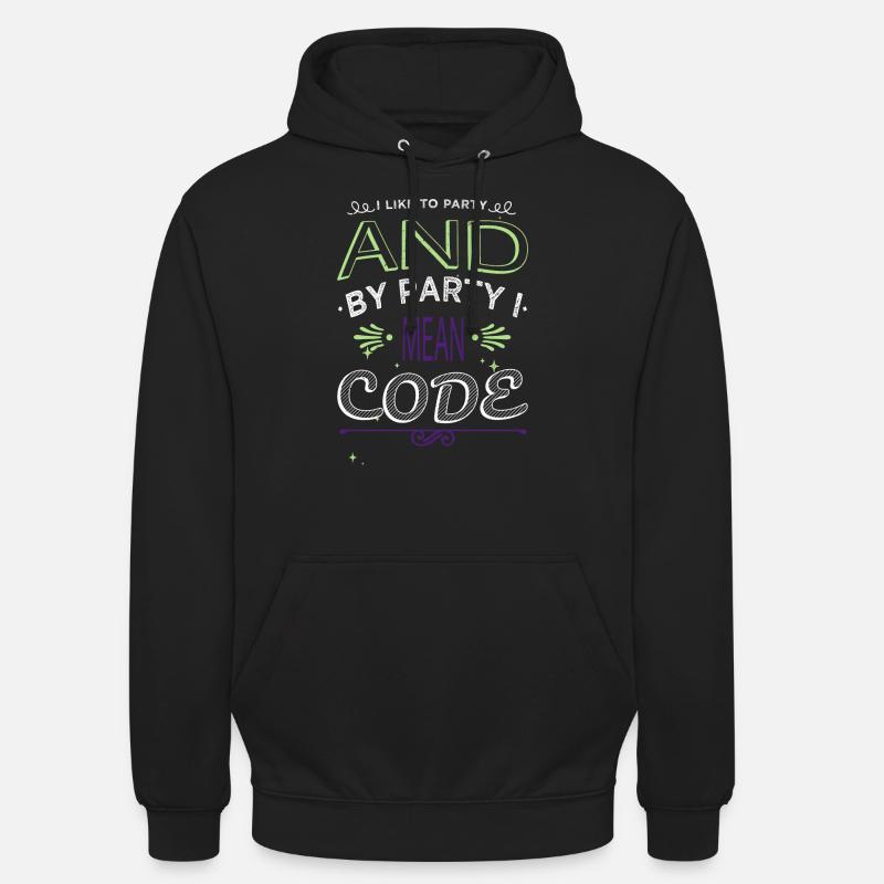 Programmation Informaticien Happy - Sweat-shirt à capuche unisexe - noir