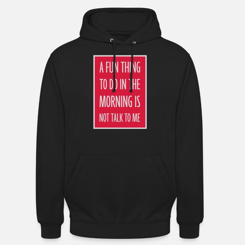 ne me parle pas - Sweat-shirt à capuche unisexe - noir