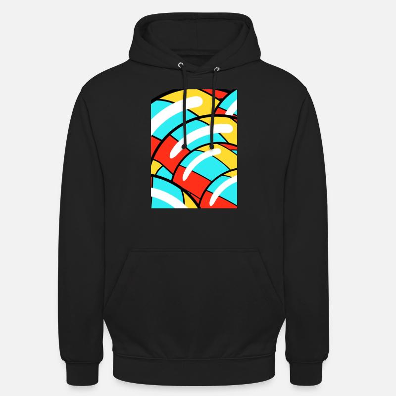 Dessin Multicolore - Sweat-shirt à capuche unisexe - noir