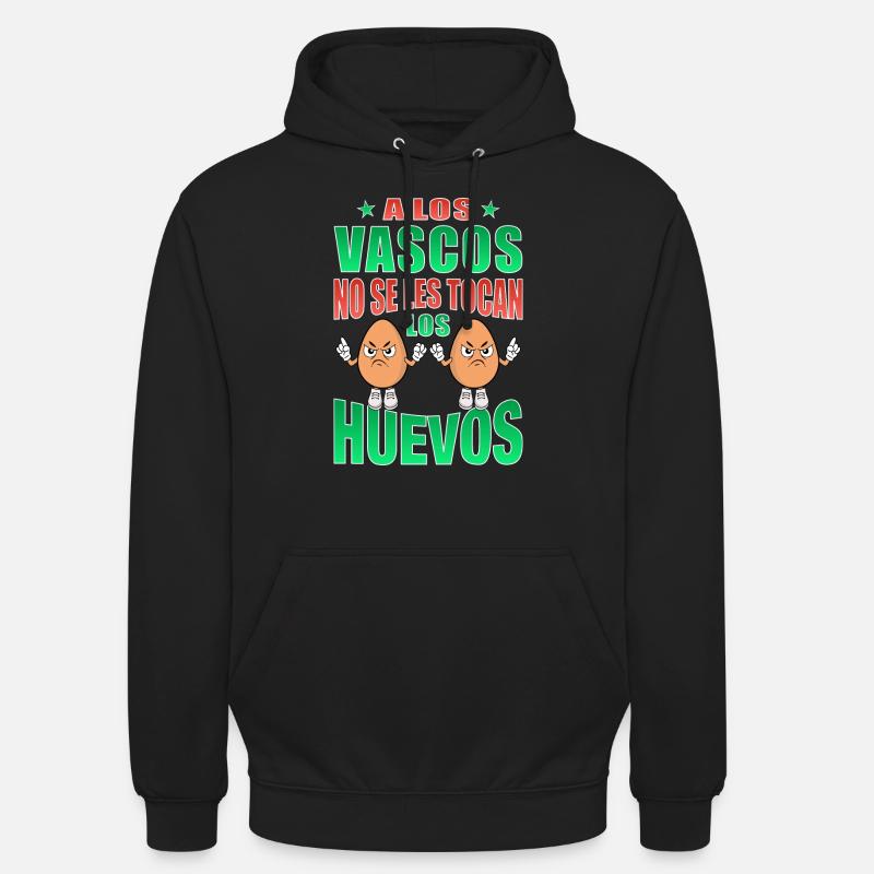 Les Basques ne touchent pas à leurs œufs - Sweat-shirt à capuche unisexe - noir