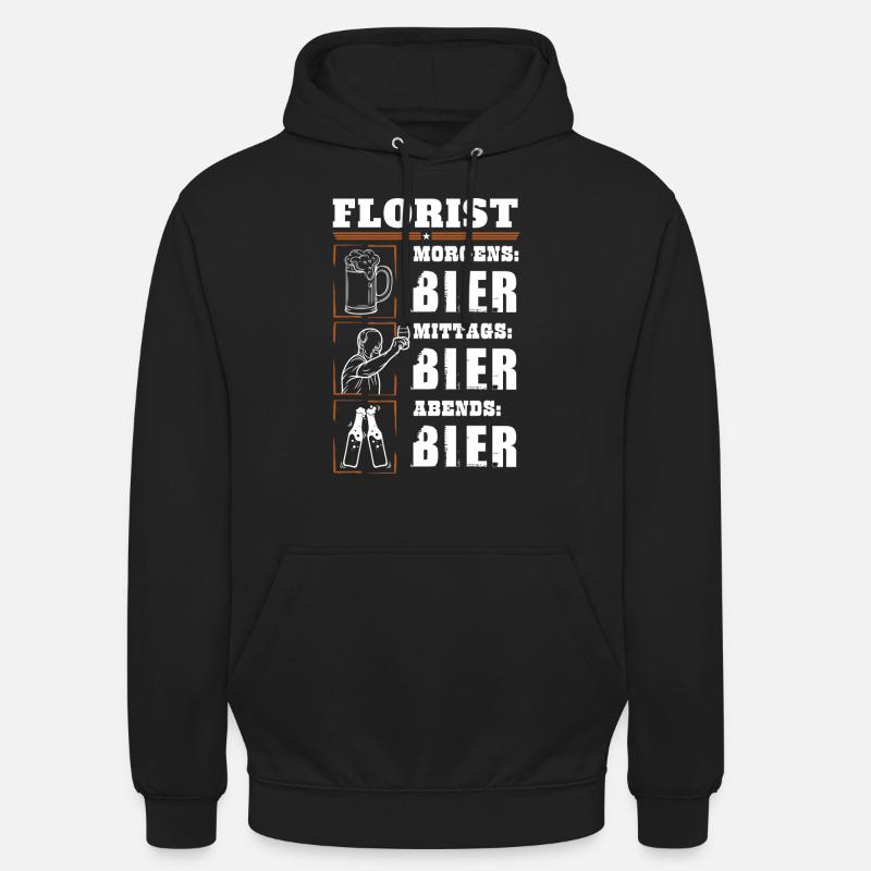 Mon quotidien de fleuriste - Sweat-shirt à capuche unisexe - noir