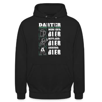 Mon quotidien de dard - Sweat-shirt à capuche unisexe - noir - Devant - Alina (178cm) & Michal (187cm)