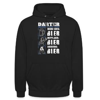 Mon quotidien de dard - Sweat-shirt à capuche unisexe - noir - Devant - Alina (178cm) & Michal (187cm)