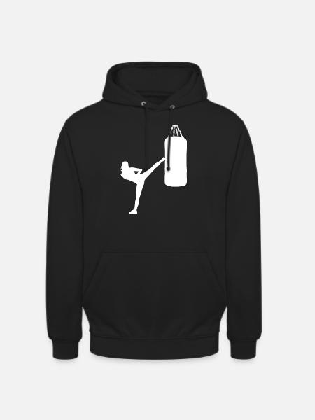 Kick Boxing Femmes - Sweat-shirt à capuche unisexe - noir