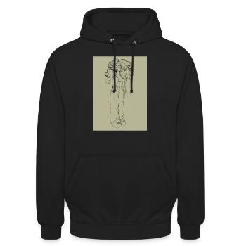 Petite fille noire Vibing - Sweat-shirt à capuche unisexe - noir - Devant - Alina (178cm) & Michal (187cm)