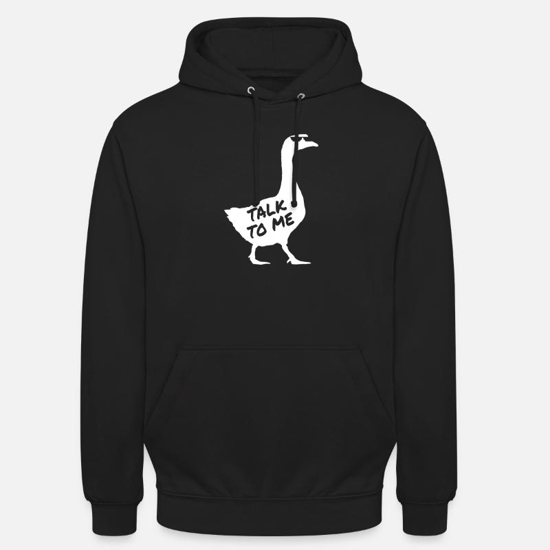 Sprich mit mir Gans - Unisex Hoodie - Schwarz