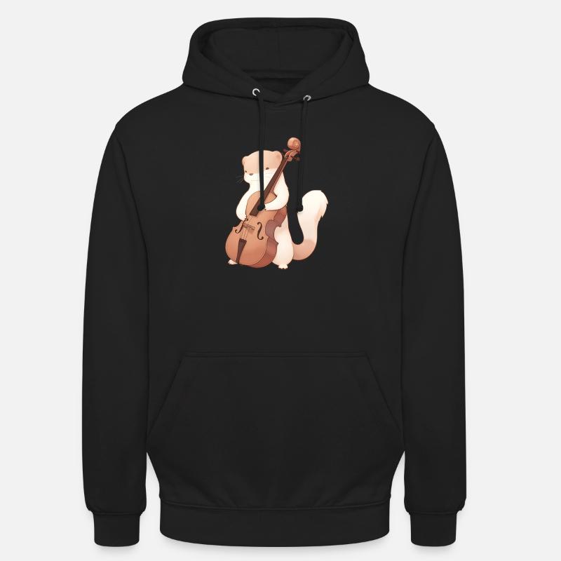 Mungo joue du violoncelle - Sweat-shirt à capuche unisexe - noir