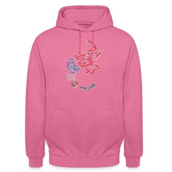 Shoal of crab design for proud crab fans - Unisex Hoodie - pink - Front - Alina (178cm) & Michal (187cm)
