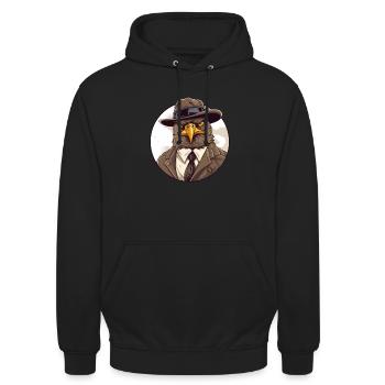 Hawk mafia - Unisex Hoodie - black - Front - Alina (178cm) & Michal (187cm)