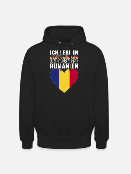 Rumänien Rumänische Flagge - Unisex Hoodie - Schwarz