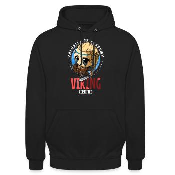 Viking certified - Guerrière - Sweat-shirt à capuche unisexe - noir - Devant - Alina (178cm) & Michal (187cm)