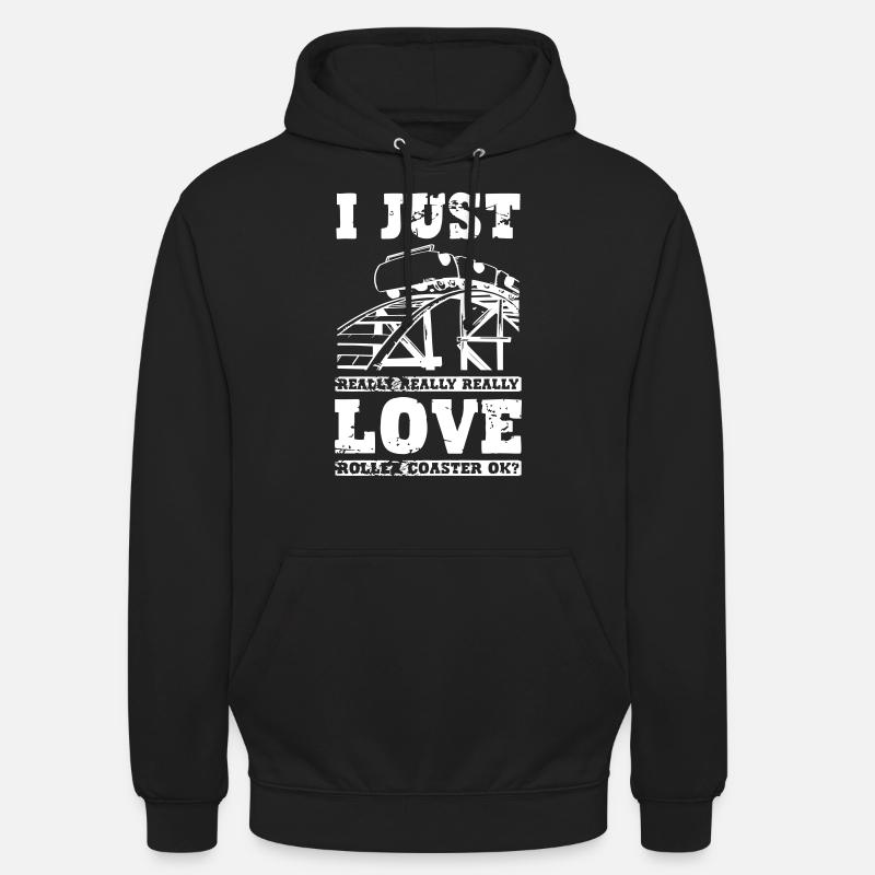 I Love Roller Coaster - Unisex Hoodie - Schwarz