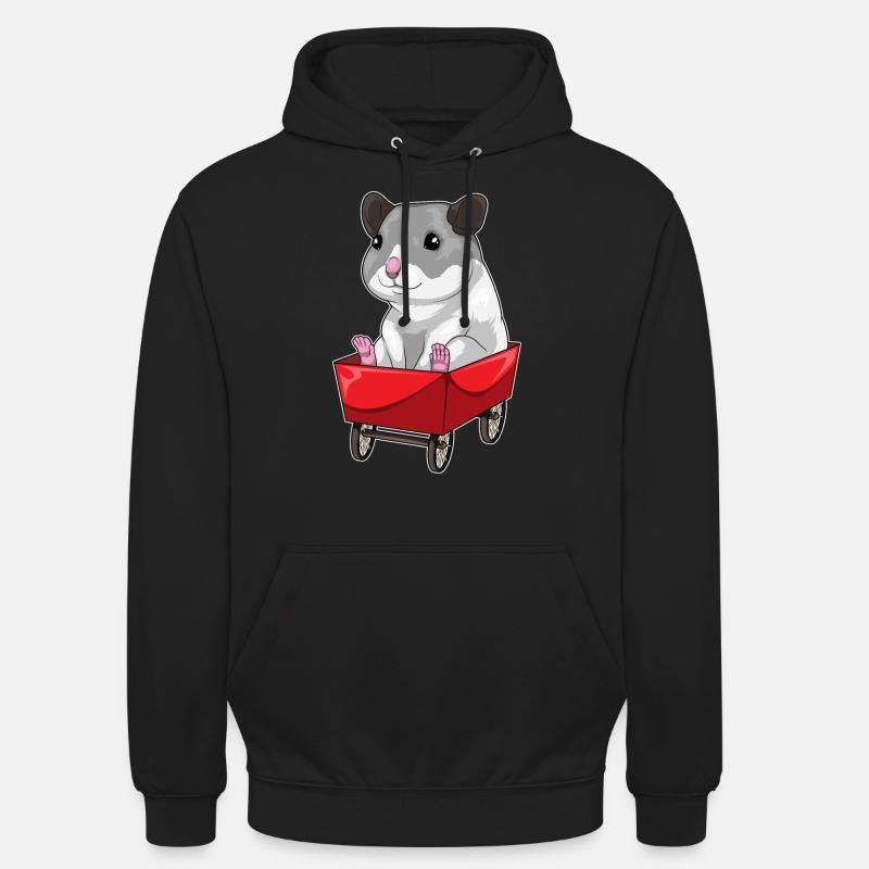 Chariot de hamster - Sweat-shirt à capuche unisexe - noir