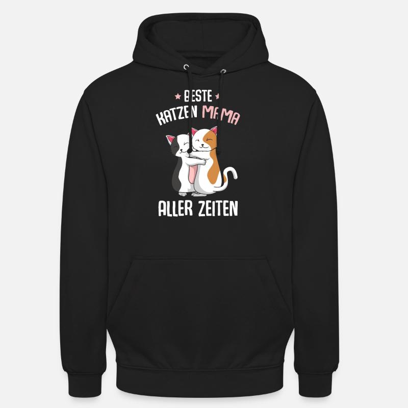 Meilleure maman chat - Sweat-shirt à capuche unisexe - noir