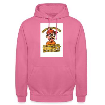 Verrückt und Bekloppt - Unisex Hoodie - Pink - Vorne - Alina (178cm) & Michal (187cm)