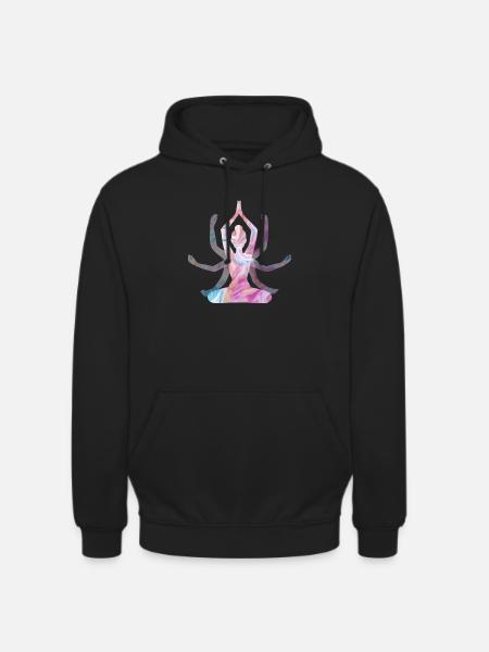 Spirituelles Yoga-Mädchen - Unisex Hoodie - Schwarz