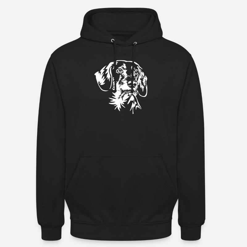 Tête de teckel « Black Edition » - Sweat-shirt à capuche unisexe - noir