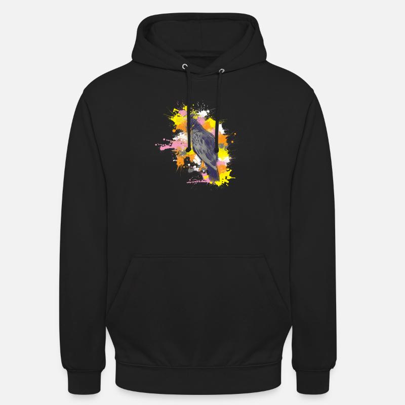 Aigle huppé - Sweat-shirt à capuche unisexe - noir