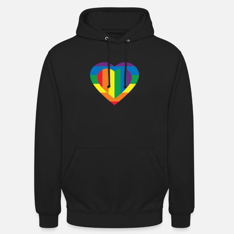 COULEUR DRAPEAU LGBT - Sweat-shirt à capuche unisexe - noir