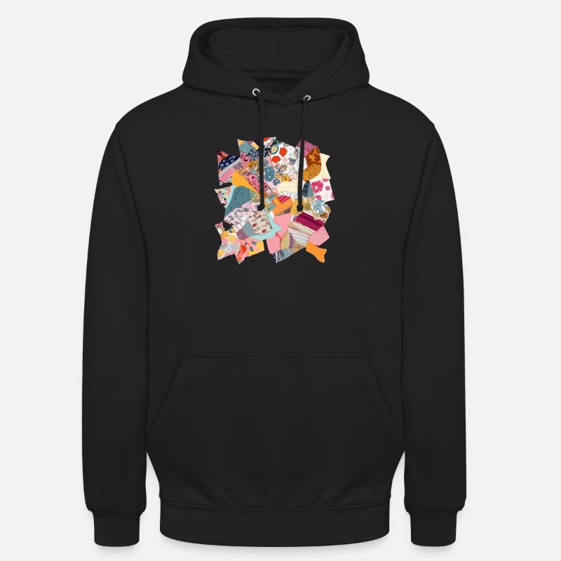 Stoff-Patchwork Nr. 2 - Unisex Hoodie - Schwarz