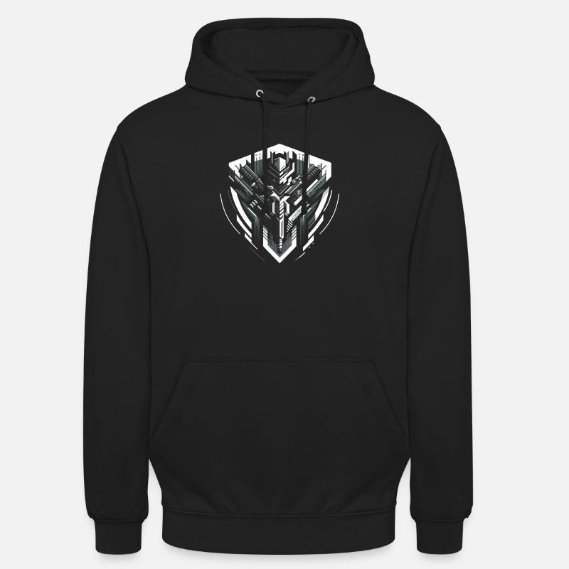 Coeur de méca monochrome - Sweat-shirt à capuche unisexe - noir