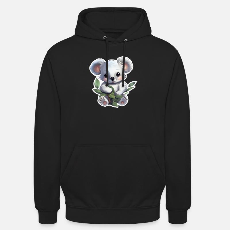 Koala niedlich - Unisex Hoodie - Schwarz