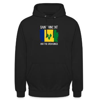 Saint Vincent - Kingstown - Caribbean - West Indies - Unisex Hoodie - black - Front - Alina (178cm) & Michal (187cm)
