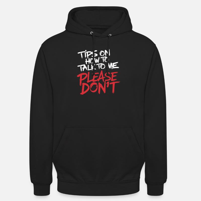 Introverti et sans conversation - Sweat-shirt à capuche unisexe - noir