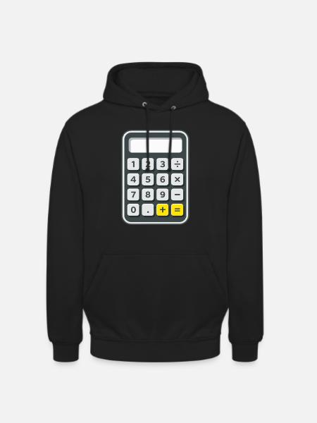 Taschenrechner Kostüm Karneval Fasching Nerd - Unisex Hoodie - Schwarz