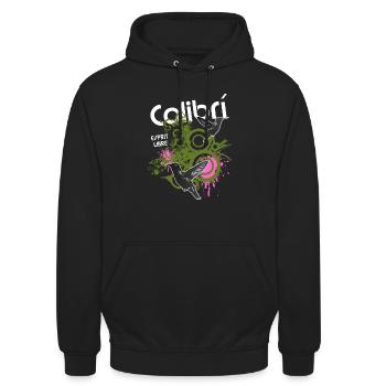 Liberté Colibris Urbains - Sweat-shirt à capuche unisexe - noir - Devant - Alina (178cm) & Michal (187cm)