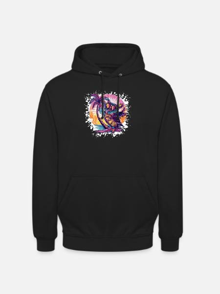 Vacances d’été Owl - Sweat-shirt à capuche unisexe - noir