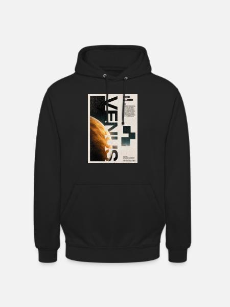 Venus Orbit Abstract Poster - Unisex Hoodie - Schwarz
