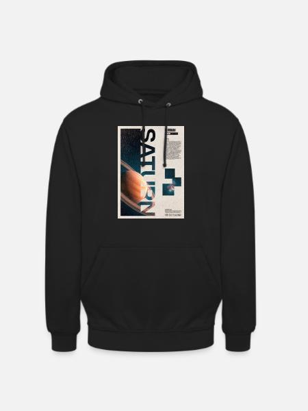Saturn-Orbit-Poster - Unisex Hoodie - Schwarz