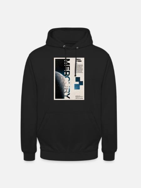 Merkur-Umlaufbahn-Poster - Unisex Hoodie - Schwarz