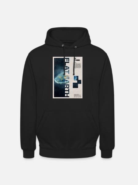Flacherde-Theorie Moderne Kunst - Unisex Hoodie - Schwarz