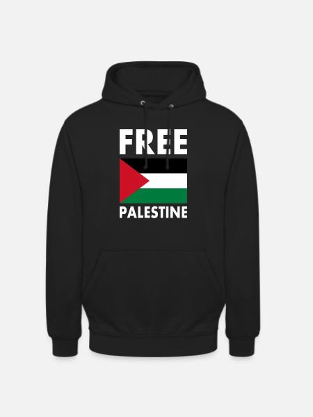 Free palestine - Hættetrøje unisex - sort