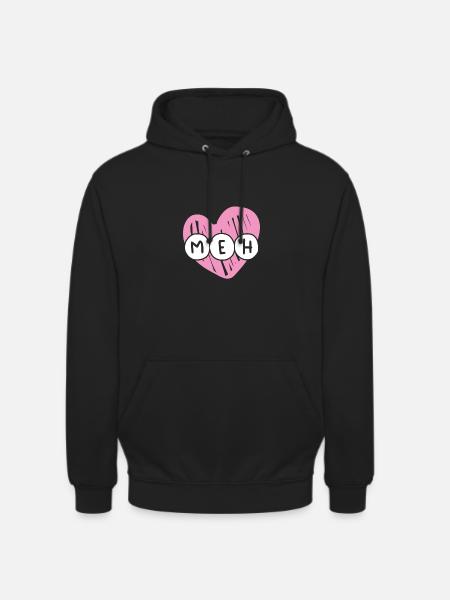 Dear Meh On Valentine's Day - Unisex Hoodie - black