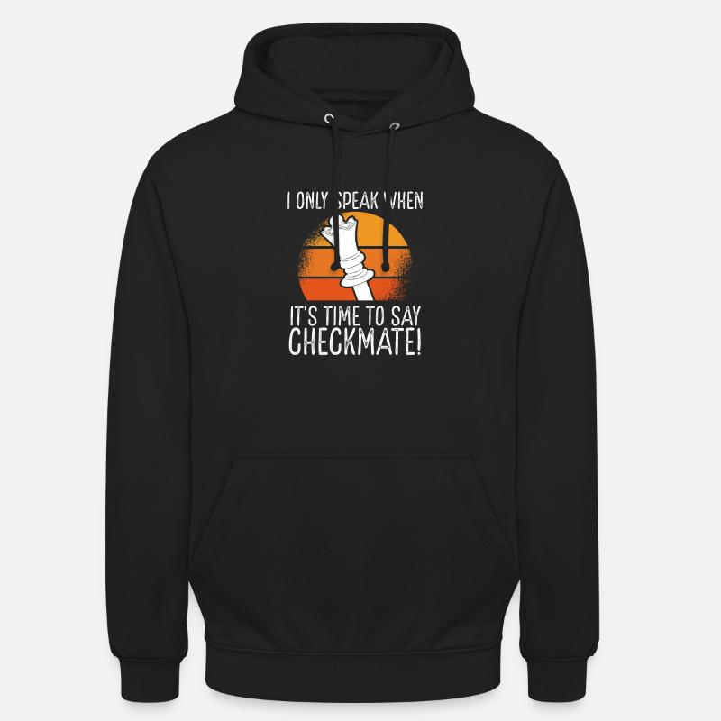 Je ne parle que checkmate - Sweat-shirt à capuche unisexe - noir