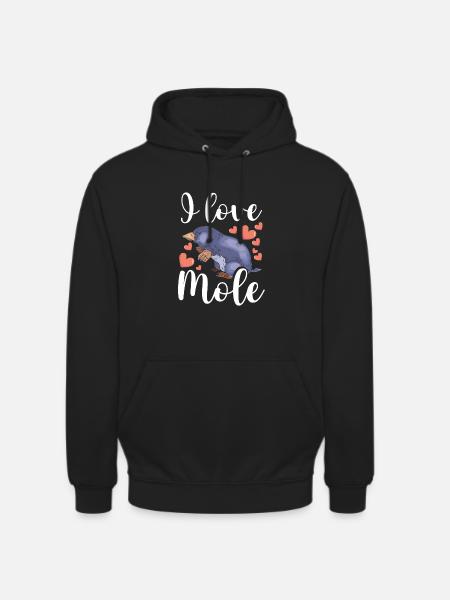I love mole - Unisex Hoodie - black