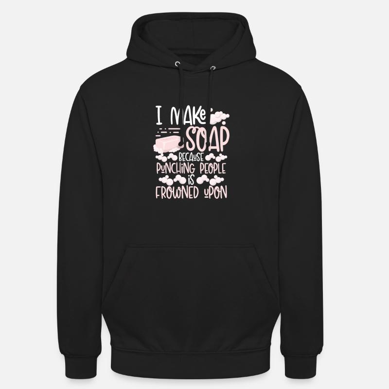 je fais du savon - Sweat-shirt à capuche unisexe - noir