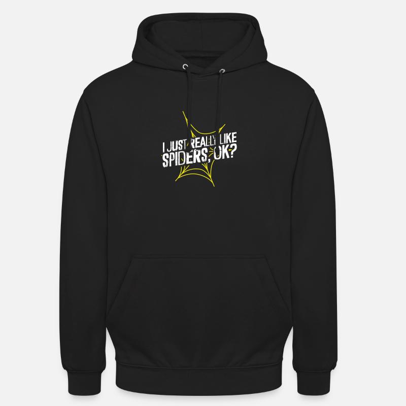 J’aime beaucoup les araignées - Sweat-shirt à capuche unisexe - noir
