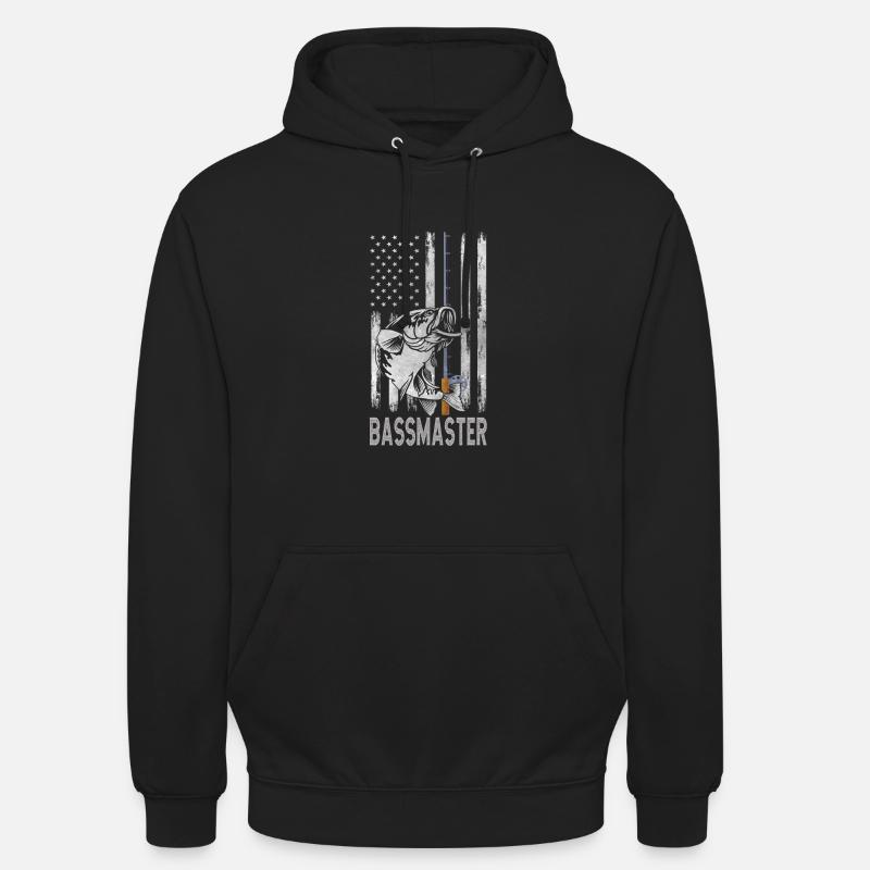 Pêche à la perche - Sweat-shirt à capuche unisexe - noir